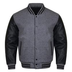 Varsity Jacket Grey Black